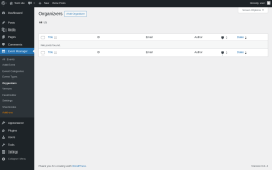 Page screenshot: Event Manager → Organizers