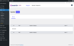Page screenshot: Eventin → Speakers
