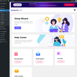 Page screenshot: Eventin → Get Help