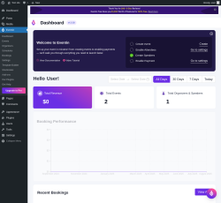 Page screenshot: Eventin