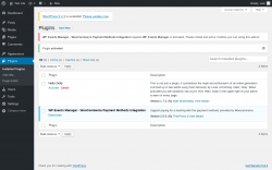 Page screenshot: Plugins &lsaquo; Test site &mdash; WordPress