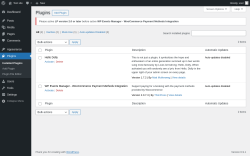 Page screenshot: Plugins &lsaquo; Test site &mdash; WordPress