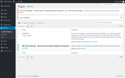 Page screenshot: Plugins &lsaquo; Test site &mdash; WordPress