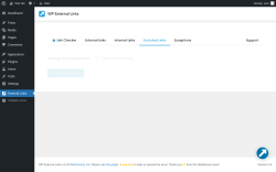 Page screenshot: External Links &rarr; 
             Excluded Links        