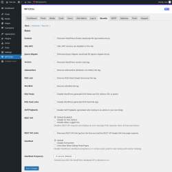 Page screenshot: WP EXtra → Security