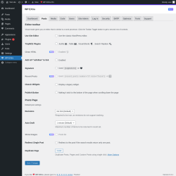 Page screenshot: WP EXtra → Posts
