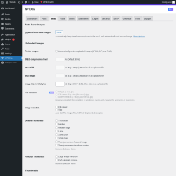 Page screenshot: WP EXtra → Media