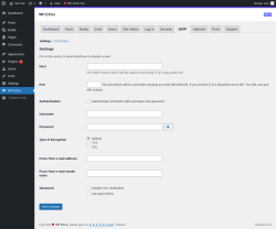 Page screenshot: WP EXtra → SMTP