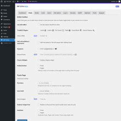 Page screenshot: WP EXtra → Posts