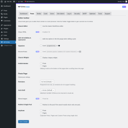 Page screenshot: WP EXtra → Posts