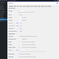 Page screenshot: WP EXtra → Media