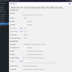 Page screenshot: WP EXtra → Media