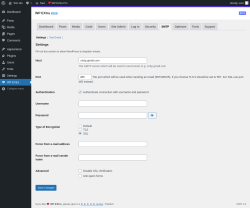Page screenshot: WP EXtra → SMTP