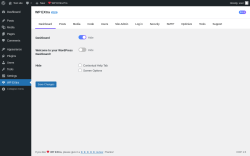 Page screenshot: WP EXtra ‹ Test site — WordPress
