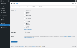Page screenshot: WP EXtra ‹ Test site — WordPress