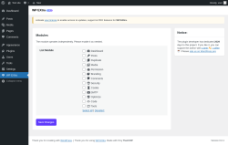 Page screenshot: WP EXtra ‹ Test site — WordPress