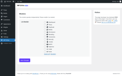 Page screenshot: WP EXtra ‹ Test site — WordPress