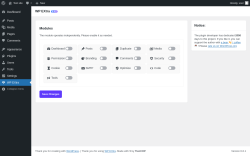 Page screenshot: WP EXtra ‹ Test site — WordPress