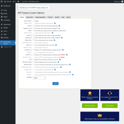 Page screenshot: WP Fastest Cache