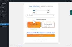 Page screenshot: WP Fastest Site Search ‹ Test site — WordPress