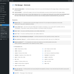 Page screenshot: WP File Manager &rarr; Shortcode &ndash; PRO