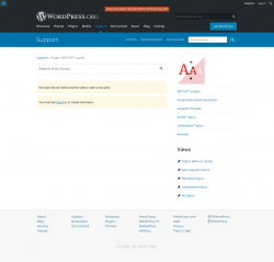 Page screenshot: Settings &rarr; Support Forum