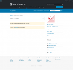Page screenshot: Settings &rarr; Support Forum