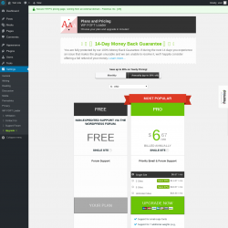 Page screenshot: Settings &rarr; Upgrade&nbsp;&nbsp;➤