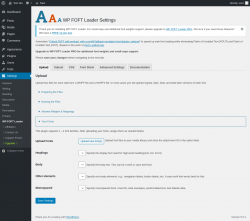 Page screenshot: Settings &rarr; WP FOFT Loader
