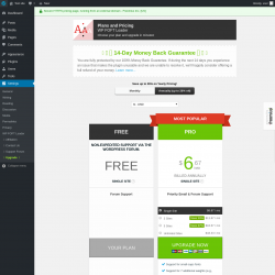 Page screenshot: Settings &rarr; Upgrade&nbsp;&nbsp;➤