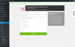Page screenshot: Settings &rarr; Contact Us