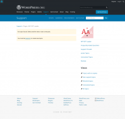 Page screenshot: Settings &rarr; Support Forum