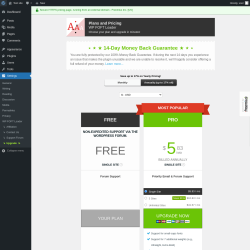 Page screenshot: Settings &rarr; Upgrade&nbsp;&nbsp;➤