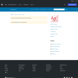 Page screenshot: Settings &rarr; Support Forum