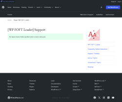 Page screenshot: Settings &rarr; Support Forum