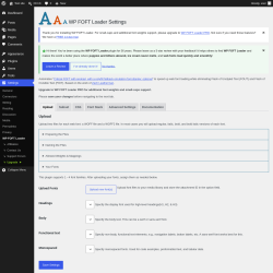 Page screenshot: Settings &rarr; WP FOFT Loader