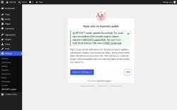 Page screenshot: WP FOFT Loader Settings &lsaquo; Test site &mdash; WordPress