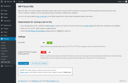 Page screenshot: Settings → WP Force SSL