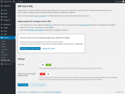 Page screenshot: Settings → WP Force SSL