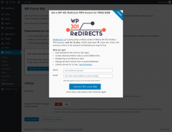 Page screenshot: WP Force SSL ‹ Test site — WordPress