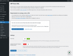 Page screenshot: Settings → WP Force SSL