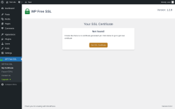 Page screenshot: WP Free SSL → My Certificate