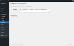 Page screenshot: Settings → WP-GenericFooter