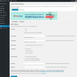 Page screenshot: Gmail SMTP
