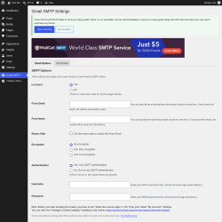 Page screenshot: Gmail SMTP