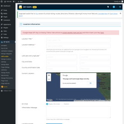 Page screenshot: WP MAPS &rarr; Add Location