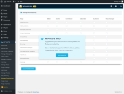 Page screenshot: WP MAPS &rarr; Manage Permissions