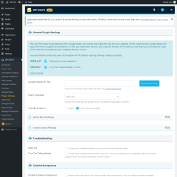 Page screenshot: WP MAPS &rarr; Plugin Settings