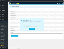 Page screenshot: WP MAPS &rarr; Manage Permissions