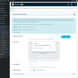 Page screenshot: WP MAPS &rarr; Plugin Settings
